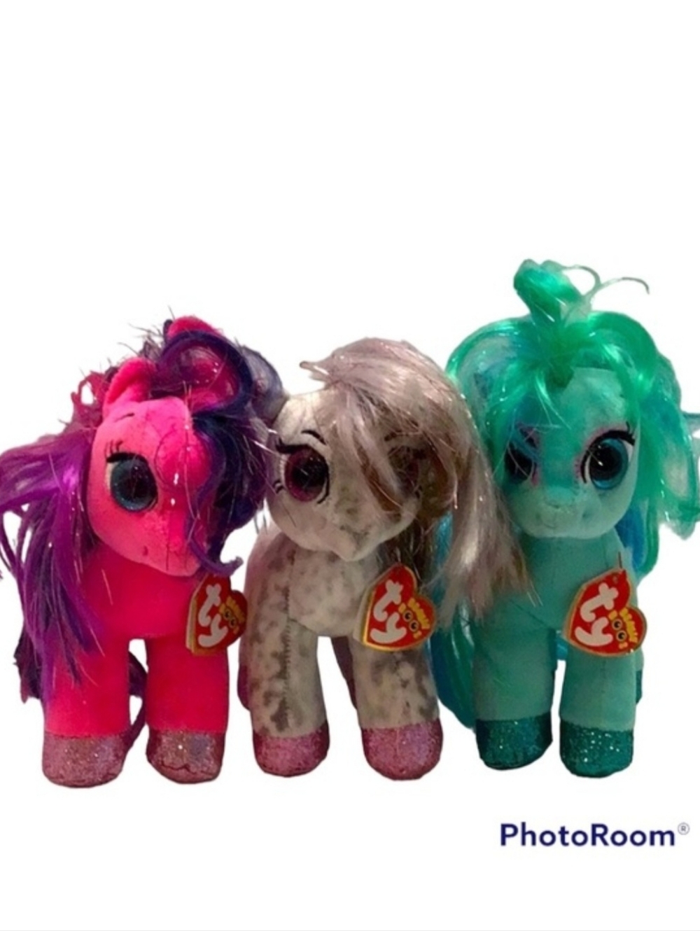 💚 Bundle of TY Beanie Baby Pony’s, 3pc.